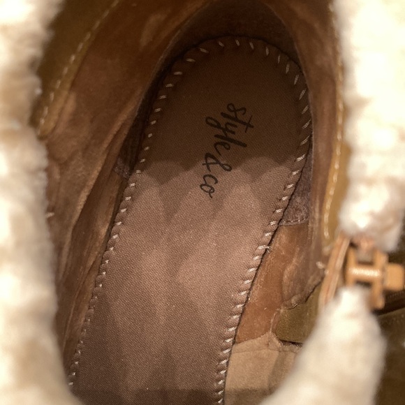 Style & Co Wedge Booties… Super cute and Comfy with a zipper on the inner side. - Picture 9 of 11